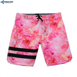 Men's Quick Dry Board Shorts Gradient Color Print Drawstring Waist Casual Swim Trunks 100% Polyester Woven Fabric - Product Image 3