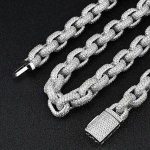 Chaîne cubaine en diamant de laboratoire plaqué or 18 carats, idéale pour la mode et les cadeaux, disponible en gros – Offre spéciale - Product Image 2