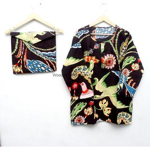 Conjunto de Pijama de 2 Piezas con Estampado Floral, Manga Larga, Cuello Redondo, Suave, 100% Algodón, Ropa de Dormir para Mujer Adulta, Temporada de Primavera - Product Image 2