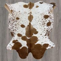 Tapis décoratif en cuir de vache naturel, véritable peau de vache avec poils, pour salon, chambre, décoration western