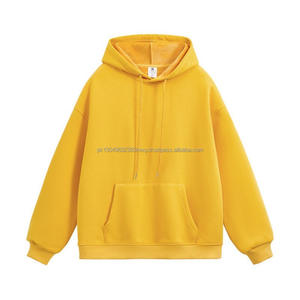 Sweat-shirts pour hommes en coton uni de luxe décontracté avec logo personnalisé 360gsm 450gsm 500gsm, broderie en molleton, sweat-shirts lourds - Product Image 4