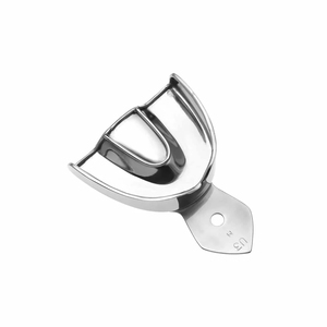 Ensemble de plateaux perforés manuels en acier inoxydable de haute qualité pour empreintes dentaires supérieures et inférieures précises, certifié CE, équipement dentaire - Product Image 1
