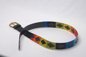 Ceinture de golf en cuir véritable de vachette pour homme et femme, avec logo brodé, design tendance, fabrication OEM ODM, boucle à ardillon en alliage - Product Image 2