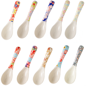Louche en porcelaine Mino Ware, design traditionnel, compatible micro-ondes et lave-vaisselle, lot de 5, fabriqué au Japon - Product Image 2
