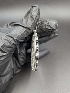 Moissanite <b>Silver</b> Round Logo Pendant Hip Hop Iced Out Statement Necklace Luxury Bling Jewelry Gift For <b>Men</b> - Product Image 2