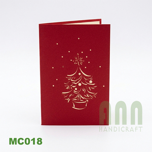 การ์ดอวยพรคริสต์มาส 3 มิติ รูปตุ๊กตาหิมะ คุณภาพสูง ANN HANDICRAFT MC018 พิมพ์ออฟเซ็ต เคลือบด้าน ขอบคุณ - Product Image 2