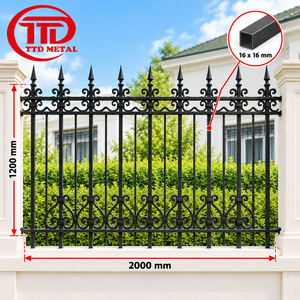 Elegante Valla de Hierro Forjado para Piscina con Patrones Metálicos Ornamentales y Acabado Negro Mate para Piscinas de Patio y Jardines Domésticos - Product Image 2
