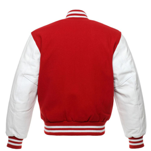 Custom <b>Leather</b> Varsity <b>Jacket</b> for Men with Embroidered Patch Zip Up Bomber Style Ribbed Cuff Hem Streetwear - Product Image 6