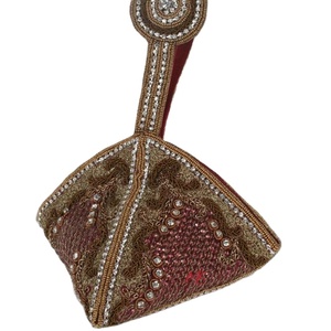 Bolsos de Lujo, Bolso de Mano Bordado con Diamantes, Exquisito Bolso de Satén Hecho a Mano para Cena, Regalo de Novia, Boda, Fiesta, Bolso Tipo Potli - Product Image 1