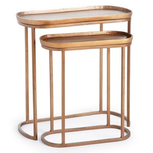 Stylish Metal <b>Nesting</b> Table Set With Minimalist Design For Luxury Villa And Hotel Room Decoration - Product Image 5