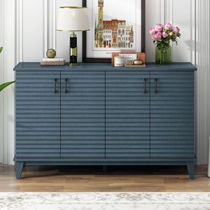 Large Storage Buffet with 4 Doors and Adjustable <b>Shelves</b> Sideboard for <b>Kitchen</b> Living Room Dining Room with Metal Handles - Product Image 2