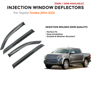 Visera para Ventana de Coche Toyota Tundra 2014-2021, Deflector de Viento con Protección Contra Lluvia Cromada - Product Image 2