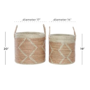 ตะกร้าเก็บของจากหญ้าทะเล ผลิตจากโรงงานโดยตรง งานแฮนด์เมด ขายส่ง - Product Image 4
