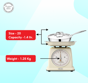Durable Stainless Steel Triply Frypan Non Stick <b>Pan</b> Perfect for everyday cooking of eggs omelettes and breakfast meals - Product Image 6