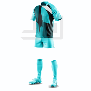 Ensemble short et maillot de rugby personnalisé avec impression numérique et broderie 3D, respirant, coupe-vent, sans couture, écologique, antibactérien, 100% - Product Image 1