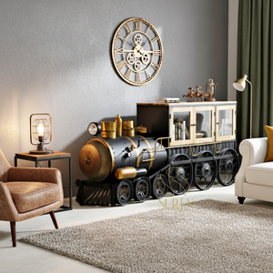 Mesa de motor de estilo riel de diseñador indio con cajón Hoteles y restaurante Estilo Unidad de visualización de recepción - Product Image 2