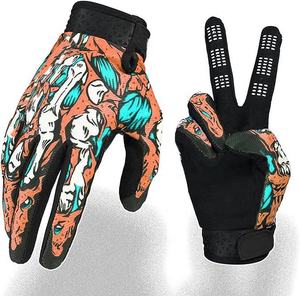 Custom Motocross Racing Gloves Quick Dry Plus Size Unisex % <b>Polyester</b> Full Finger - Product Image 1