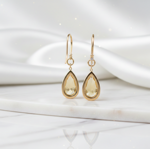 Boucles d'oreilles en pierres précieuses jaunes de 5 pouces, argent sterling 925 plaqué or 18 carats, 18 grammes, bijoux de mode, prix de gros - Product Image 6