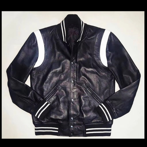 <b>Men's</b> Cotton Leather <b>Jacket</b> New Luxury Texture Embossed Bomber Style <b>Canvas</b> Stand Windproof Breathable Winter Customizable - Product Image 5