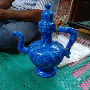 Tetera de Lujo Estilo Árabe con Incrustaciones de Madreperla, Elegante Tetera con Incrustaciones de Concha, Ecológica, Apta para Lavavajillas, con Tapa y Asa, para Té, Café y Agua - Product Image 4