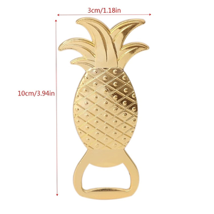 Abridor de botellas con forma de piña, abridor de botellas de cerveza y vino de metal, herramienta decorativa con forma de fruta para bar, abridor de botellas para cocina, accesorio para bar en casa - Product Image 3