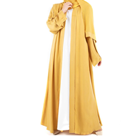 Abaya pour femmes, design imprimé, style Dubaï, robe maxi kaftan musulmane islamique koweïtienne élégante, polyester de haute qualité