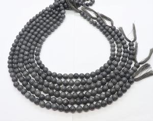 ลูกปัดมูนสโตนสีเทาธรรมชาติ AAA รูปทรงกลมเรียบ ขนาด 7.5-8.5 มม. ลูกปัดพลอยมูนสโตน รูปทรงกลม สำหรับทำเครื่องประดับ - Product Image 5