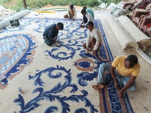 Tapis tuftés à la main pour salons modernes, tapis en laine tuftés à la main d'Inde, tapis de sol - Product Image 5