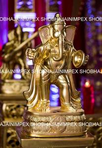 Estatuas Tradicionales de Ganesha de Fibra Musical para Decoración de Bodas Indias, Uso en Interiores/Exteriores - Product Image 3