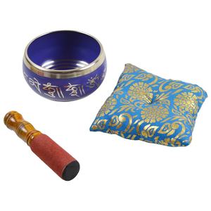 Bol chantant décoratif en métal pour la guérison corporelle et la méditation, fabriqué en Inde, style tibétain - Product Image 4