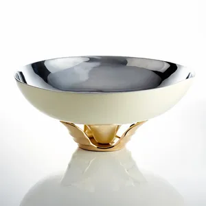 Bol en métal fait à la main avec finition antique pour cadeau et décoration, banquets, bol en métal pour la mise en place de la salle à manger de mariage, sans danger de Zahid Exports plaqué - Product Image 5
