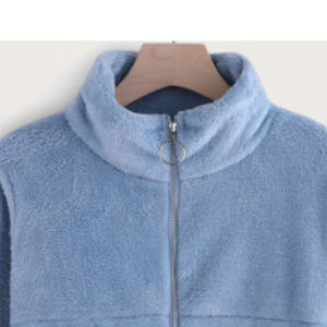Women's Sherpa Fleece <b>Jacket</b> With All Size Available OEM Manufacturer <b>Lightweight</b> and Comfortable Sherpa <b>Jacket</b> for <b>Ladies</b> - Product Image 2