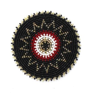 Cute handmade <b>beaded</b> fashionable customized choice <b>beaded</b> color full Flower design <b>coaster</b> Durable Office Table Home descorative - Product Image 3