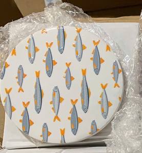 Versa Dessous de verre et napperon en céramique colorés Plateaux de rangement multifonctionnels - Product Image 3