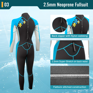 ชุดดำน้ำนีโอพรีน 2.5 มม. สำหรับผู้หญิง ยี่ห้อ AROPEC ลายดอกไม้ ยืดหยุ่นสูง บริเวณเอวหลัง สำหรับดำน้ำลึก บริการสั่งทำ OEM - Product Image 4