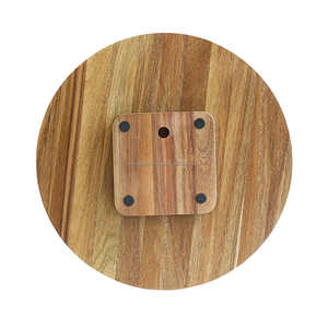 Acacia <b>Wood</b> Lazy Susan Spinning <b>Spice</b> <b>Rack</b> Rotating Cheese Serving Plate for Kitchen Turntable Dinning Table Wholesale Price - Product Image 5