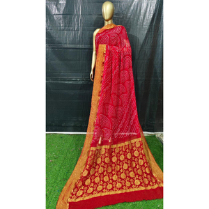 Pure Crepe Chiffon <b>Saree</b> Soft Lightweight Designer Party Wear <b>Saree</b> with Blouse Piece - Product Image 1