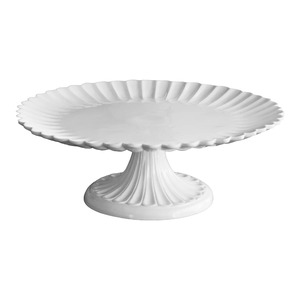 Support à gâteau en céramique blanche, forme ronde, lavage à la main uniquement, 1 pièce - Product Image 3