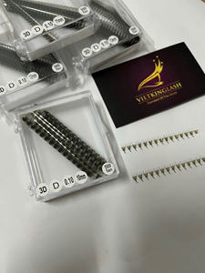 Plateaux d'extensions de cils PBT noir mat foncé, souples, en gros, extensions de cils individuelles préfabriquées, fabricant Vietnam - Product Image 6