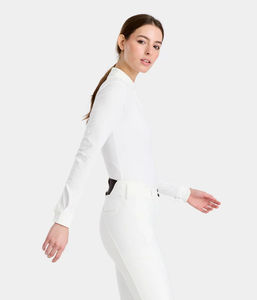 Camiseta de equitación para mujer OEM, ligera, transpirable, de manga corta, para entrenamiento ecuestre, personalizable. - Product Image 6