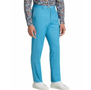 Pantalon de Costume Homme Confortable de Haute Qualité, Coupe Droite Taille Haute, Style Décontracté avec Braguette Zippée, Idéal pour le Bureau - Product Image 1