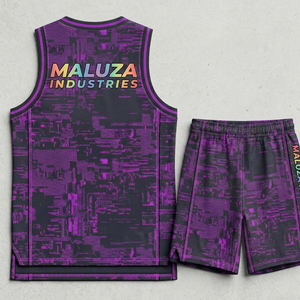 Ensemble de maillot et short de basketball sublimé léger, personnalisé avec logo, nom et numéro de l'équipe, tenue de basketball professionnelle - Product Image 3