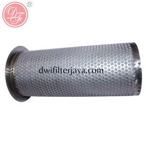 Cylindre filtrant en treillis métallique perforé en acier inoxydable avec une efficacité de 99 %, écran en treillis à trous ronds bombés et technique de soudage - Product Image 2