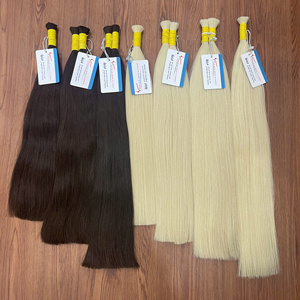 Produit le plus vendu Cheveux lisses en vrac 100% Extension de cheveux humains Beaucoup de cheveux de couleur fin très épais de fournisseurs fiables - Product Image 5