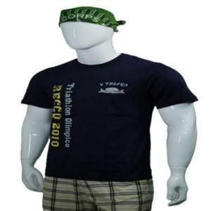 T-shirt Homme Col Rond Noir à Manches Courtes Personnalisé avec Impression Frontale, en Coton Biologique Lourd 100% Uni, Grande Taille, Tricoté - Product Image 5