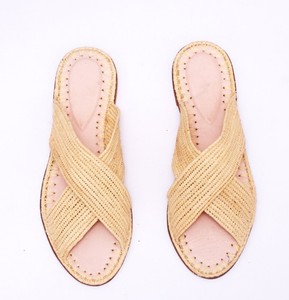 Sandalias de Rafia Tejidas a Mano: Calzado Sostenible con Suela de Cuero Estilo Bohemio - Product Image 2