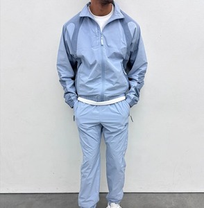 Manufacturer Custom Design Men's High Quality Plain Nylon Windbreaker Tracksuit <b>Set</b> - Product Image 6