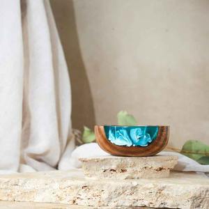 Tazón de Madera Hecho a Mano de Primera Calidad, Tazón para Servir Ensaladas de Madera Natural, Vajilla Ecológica para Cocina y Comedor, Venta al por Mayor - Product Image 2