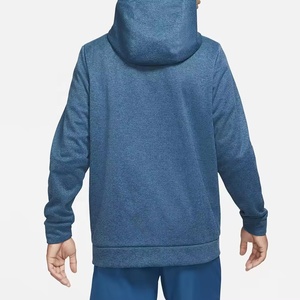 Sweat-shirt à capuche zippé pour homme, couleur unie, avec poches en polaire, coupe décontractée, tricoté, respirant, 100% coton, style streetwear - Product Image 3