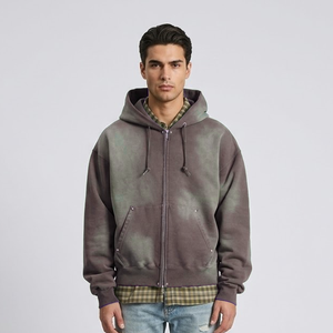Meilleur prix – Sweat-shirts à capuche décontractés de couleur unie pour hommes – Sweat-shirts oversize unis pour hommes – Sweat-shirts à capuche délavés à l'acide pour hommes - Product Image 5
